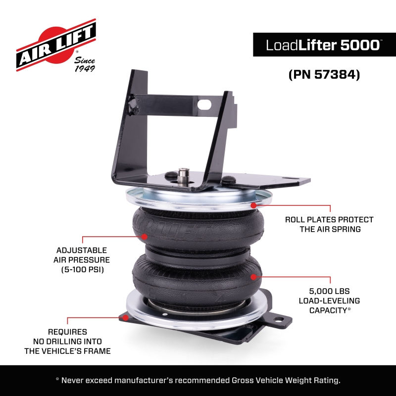 Toyota 4Runner Air Spring Kit - Air Lift - LoadLifter 5000 - 2025+